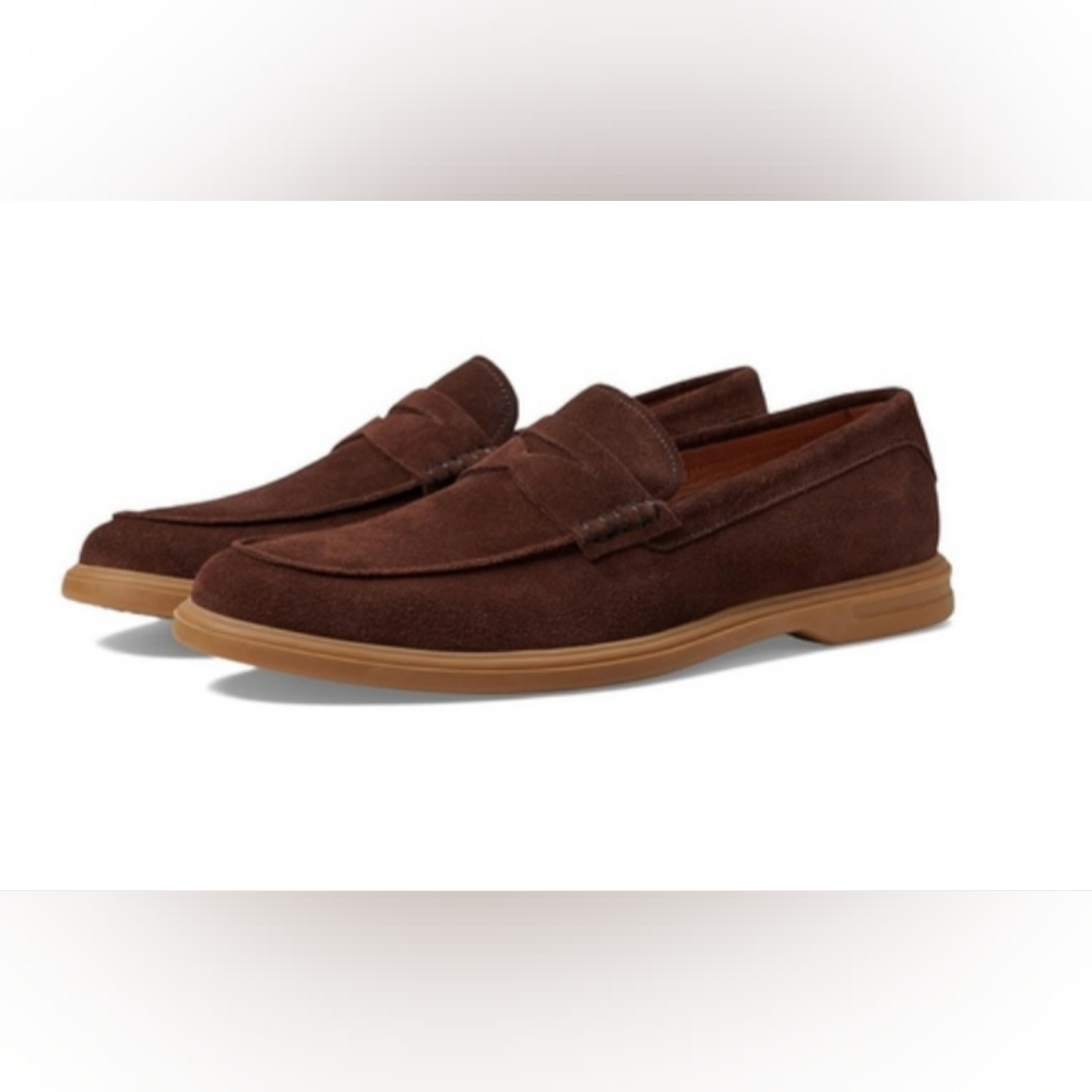 Peter Millar Men's Size 10.5 dark brown crown crafted Excursionist Penny Loafer